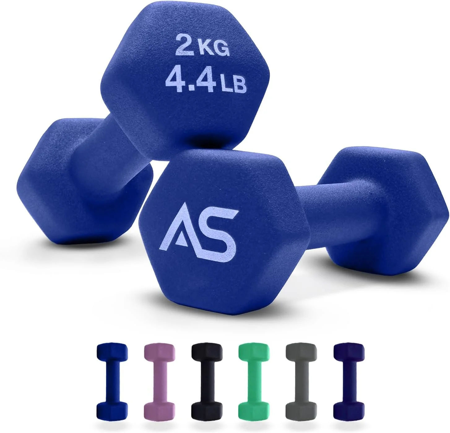 ست دمبل نئوپرن برای تمرینات ورزشی خانگی - تجهیزات ورزشی ضد لغزش برای پیلاتس، کاردیو، تمرین - دمبل های شش ضلعی ضد عرق در وزن های 1 کیلوگرم 2 کیلوگرم 3 کیلوگرم 4 کیلوگرم 5 کیلوگرم به صورت جفتی