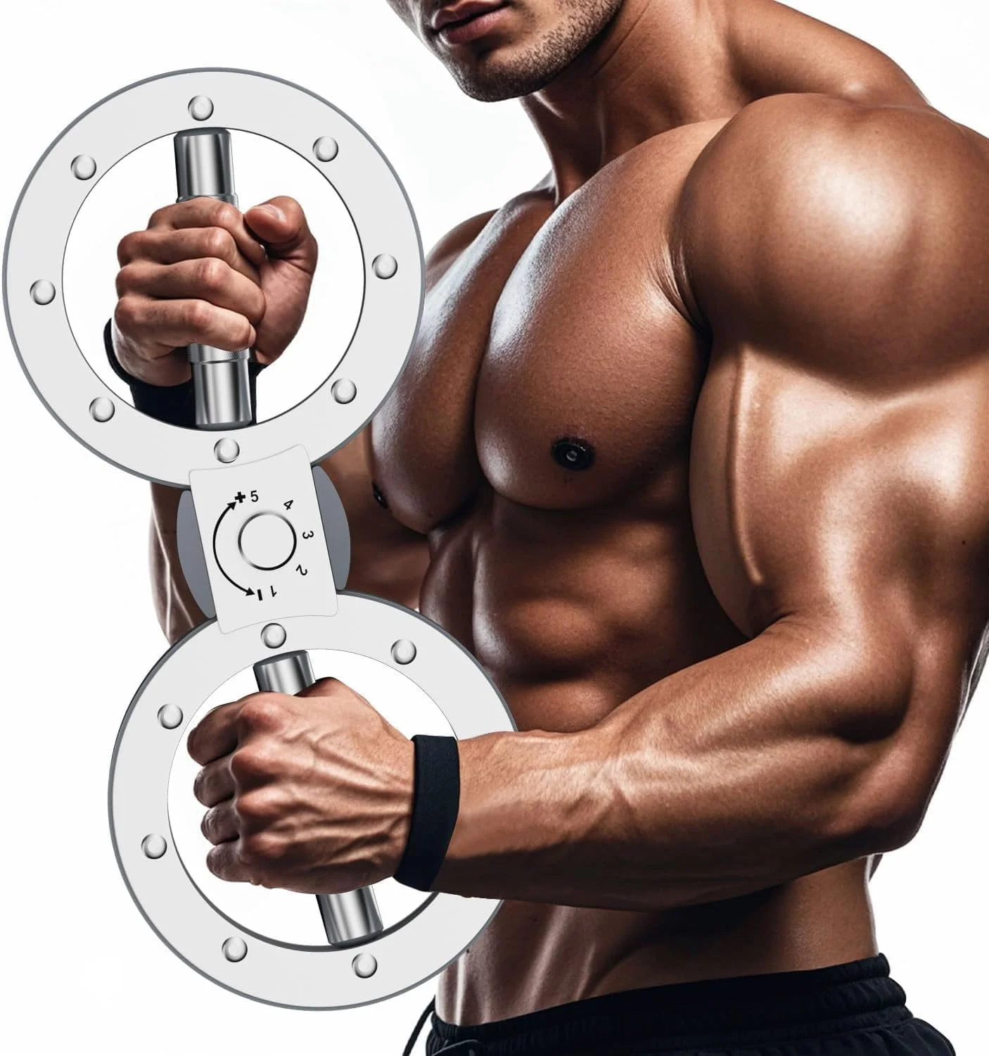 دستگاه چرخشی سوزاننده، تجهیزات تمرین بازو 5.4 کیلوگرمی با مقاومت قابل تنظیم، تمرین دهنده چرخشی چند منظوره برای تقویت قدرت گرفتن