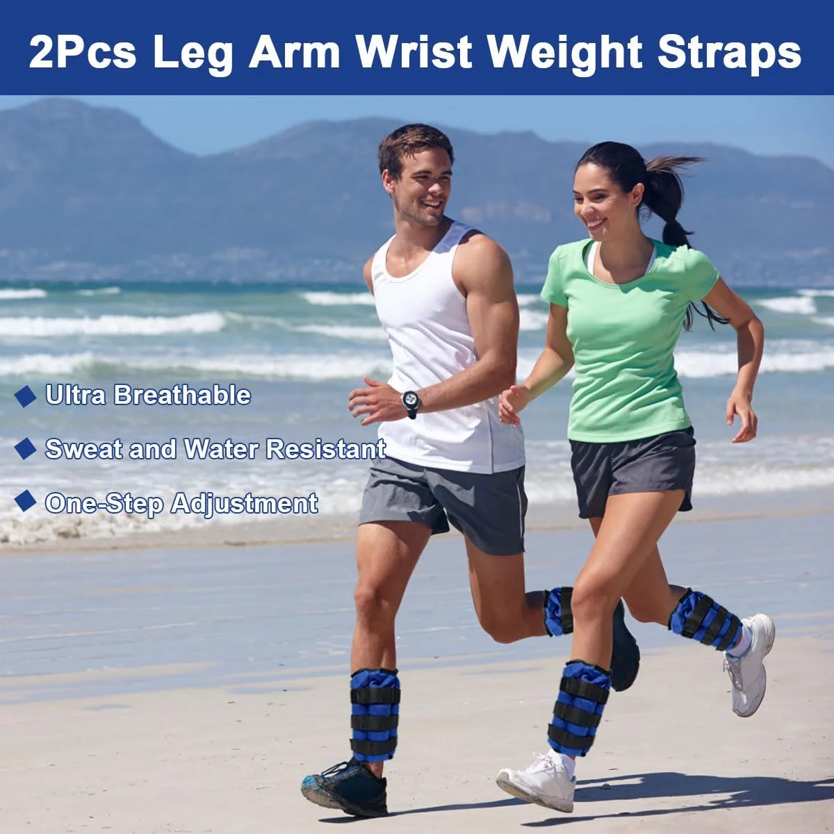 وزنه مچ پا با طول قابل تنظیم 2 عددی، بند وزنه پا پوشیدنی 4 کیلوگرمی، ست کیسه شن ضد آب وزن دار با بندهای قابل تنظیم برای زنان، مردان، کودکان، ورزش خانگی، دویدن، ایروبیک، 8 کیلوگرم