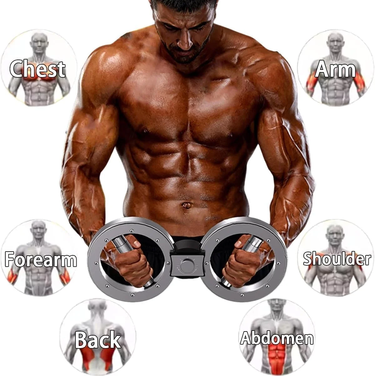 دستگاه چرخشی سوزاننده، تجهیزات تمرین بازو 5.4 کیلوگرمی با مقاومت قابل تنظیم، تمرین دهنده چرخشی چند منظوره برای تقویت قدرت گرفتن