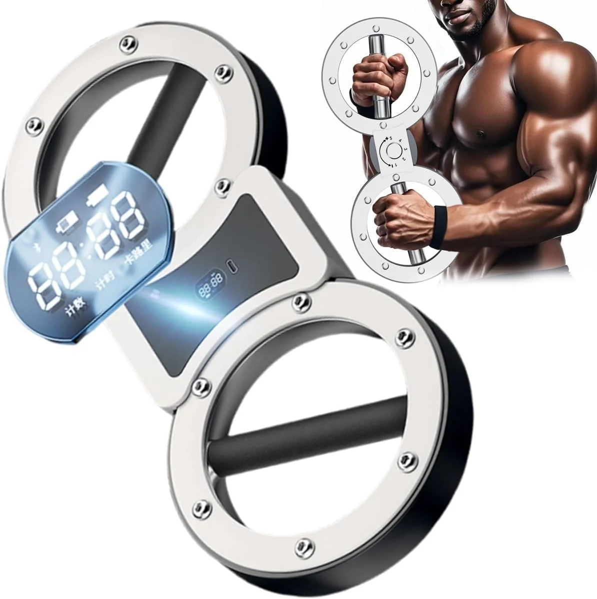 دستگاه تمرین چرخشی با شمارنده، تجهیزات تمرین بازو با مقاومت قابل تنظیم، تمرین دهنده چرخشی چند منظوره برای تقویت قدرت دست