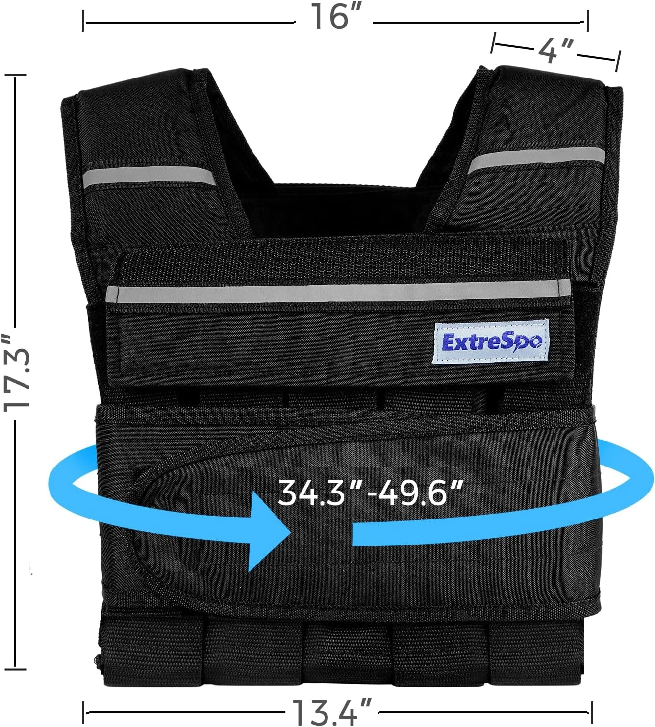 جلیقه وزنه دار قابل تنظیم برای آقایان و بانوان، جلیقه وزنه دار ۴۰ پوندی قابل تنظیم برای دویدن، تمرین، آهسته دویدن، پیاده روی