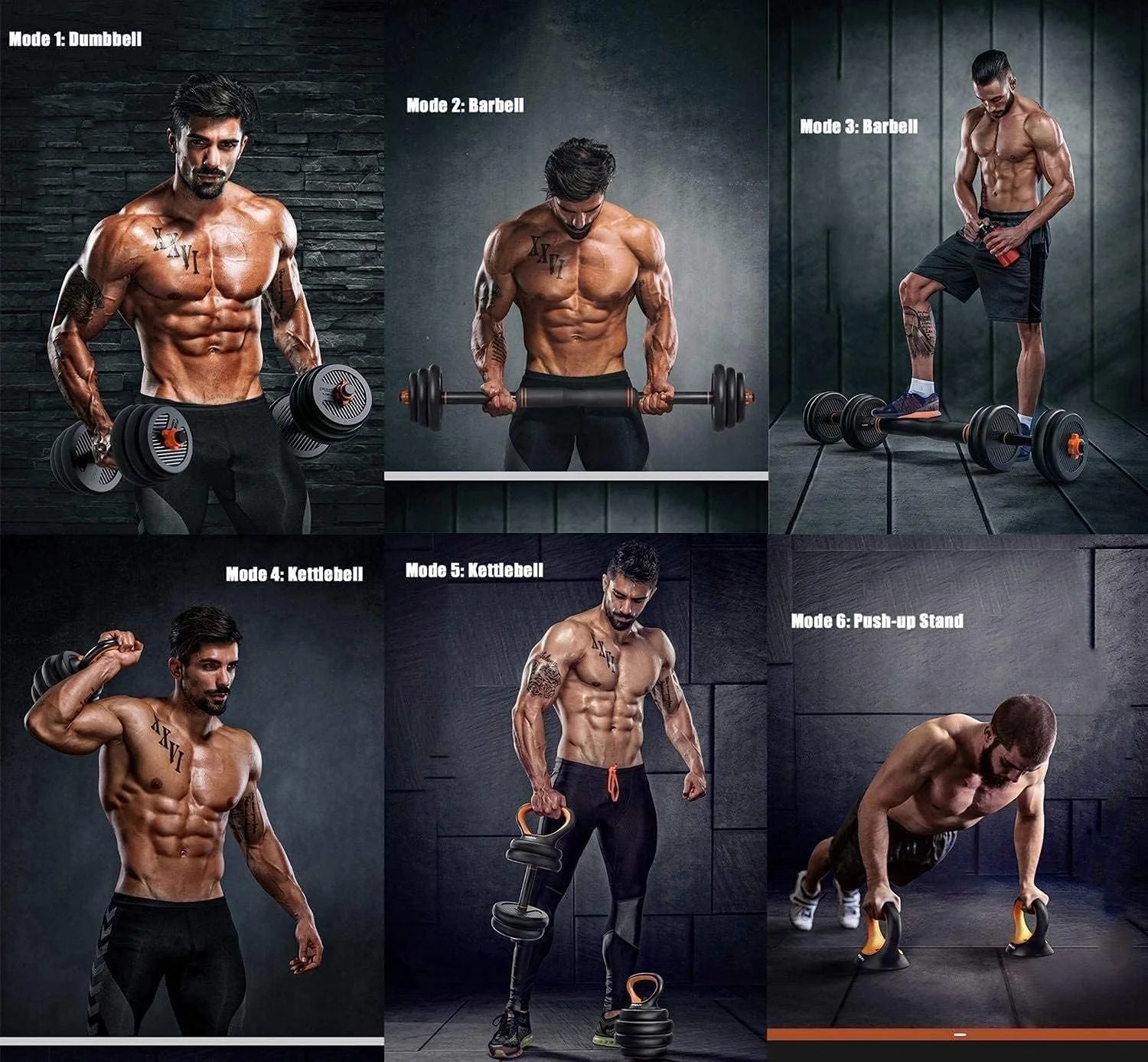 ست دمبل قابل تنظیم چند منظوره، وزنه، کتل بل، ست هالتر و پایه شنا، مجموعه چند حالته برای تمرینات ورزشی در خانه، باشگاه و تقویت قدرت