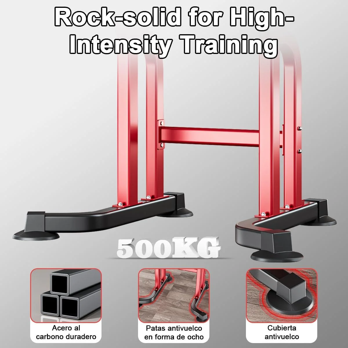 ایستگاه میله بارفیکس و پارالل چند منظوره، دستگاه تمرین قدرتی با پایه پهن، تجهیزات تمرینی ایستاده قابل تنظیم برای تمرینات ورزشی در خانه