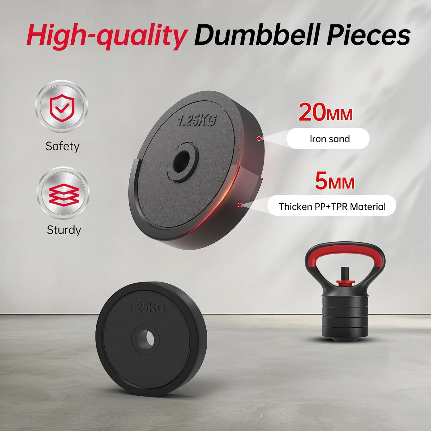 ست دمبل قابل تنظیم JOROTO، ست وزنه دمبل با اتصال دهنده، ست وزنه تمرینی 4 در 1 برای باشگاه خانگی قابل استفاده به عنوان هالتر، کتل بل، پایه شنا، تجهیزات تناسب اندام ورزشی مردانه و زنانه