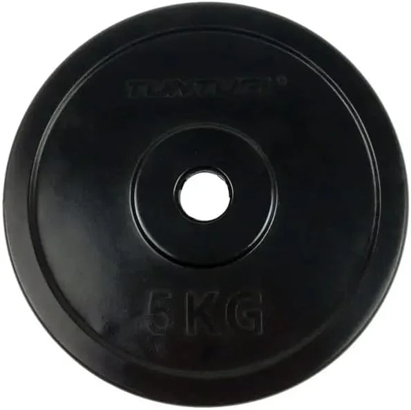 صفحه وزنه لاستیکی 5 کیلوگرمی (2 عدد) برای دمبل و هالتر قابل تنظیم، سوراخ 30 میلی‌متری، مناسب برای تمرینات قدرتی و فیتنس - PLT-46