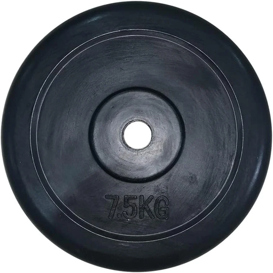 صفحه وزنه لاستیکی 7.5 کیلوگرمی (2 عدد) برای دمبل و هالتر قابل تنظیم، سوراخ 30 میلی متری، صفحه وزنه برداری استاندارد، صفحه وزنه برای تمرینات قدرتی و تناسب اندام - PLT-46
