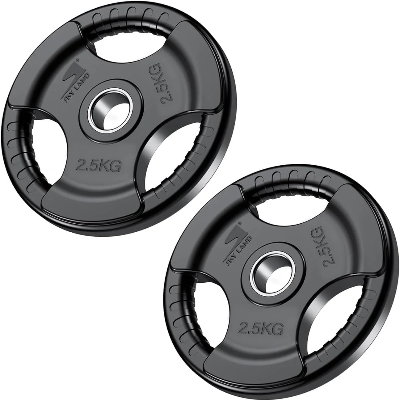 صفحه وزنه لاستیکی 2.5 کیلوگرمی M مناسب دمبل و هالتر قابل تنظیم، سوراخ 30 میلی متری، صفحه وزنه استاندارد برای تمرینات قدرتی و فیتنس - PLT-46 (دو عدد)