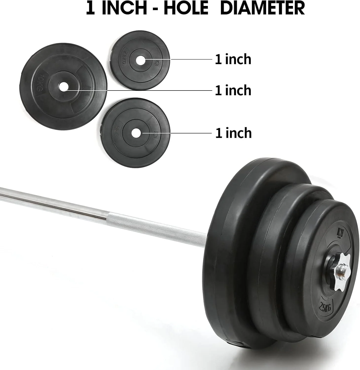صفحه وزنه لاستیکی 5 کیلوگرمی (2 عدد) برای دمبل و هالتر قابل تنظیم، سوراخ 30 میلی‌متری، مناسب برای تمرینات قدرتی و فیتنس - PLT-46