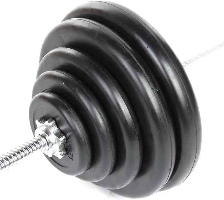 صفحه وزنه لاستیکی 7.5 کیلوگرمی (2 عدد) برای دمبل و هالتر قابل تنظیم، سوراخ 30 میلی متری، صفحه وزنه برداری استاندارد، صفحه وزنه برای تمرینات قدرتی و تناسب اندام - PLT-46