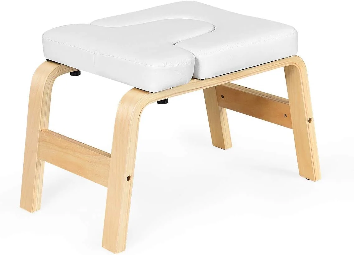 نیمکت ایستادن روی سر یوگا با پدهای VC، صندلی وارونگی یوگا، قاب چوبی محکم، تمرین دهنده وارونگی یوگا، رفع خستگی و فرم دهی بدن، ایده آل برای تمرین، تناسب اندام و باشگاه