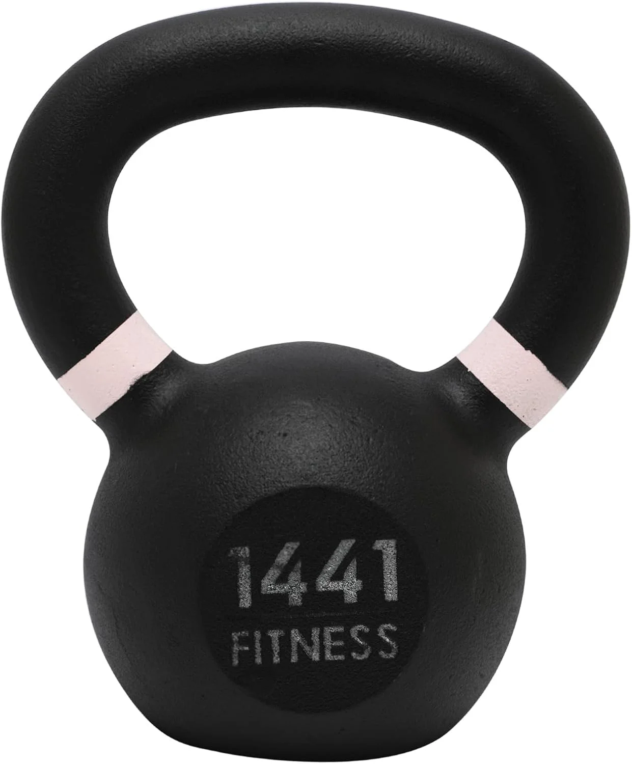 کتل بل با روکش پودری ۱۴۴۱ Fitness - کتل بل چدنی مشکی، ایده آل برای مبتدیان، تمرینات قدرتی، تمرینات کل بدن و استفاده در خانه یا باشگاه های ورزشی تجاری (۱ عدد)