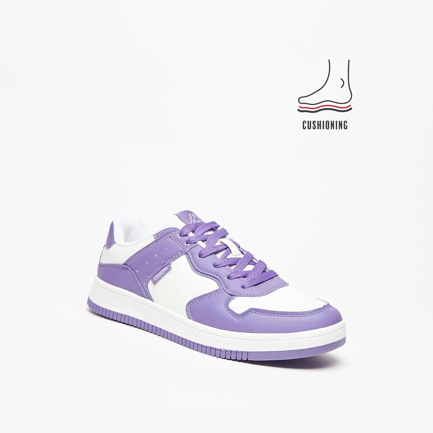 کفش ورزشی زنانه Kappa مدل بنددار با بافت و بالشتک، سایز 38، بنفش کفش ورزشی زنانه Kappa مدل بنددار با بافت و بالشتک، سایز 38، بنفش