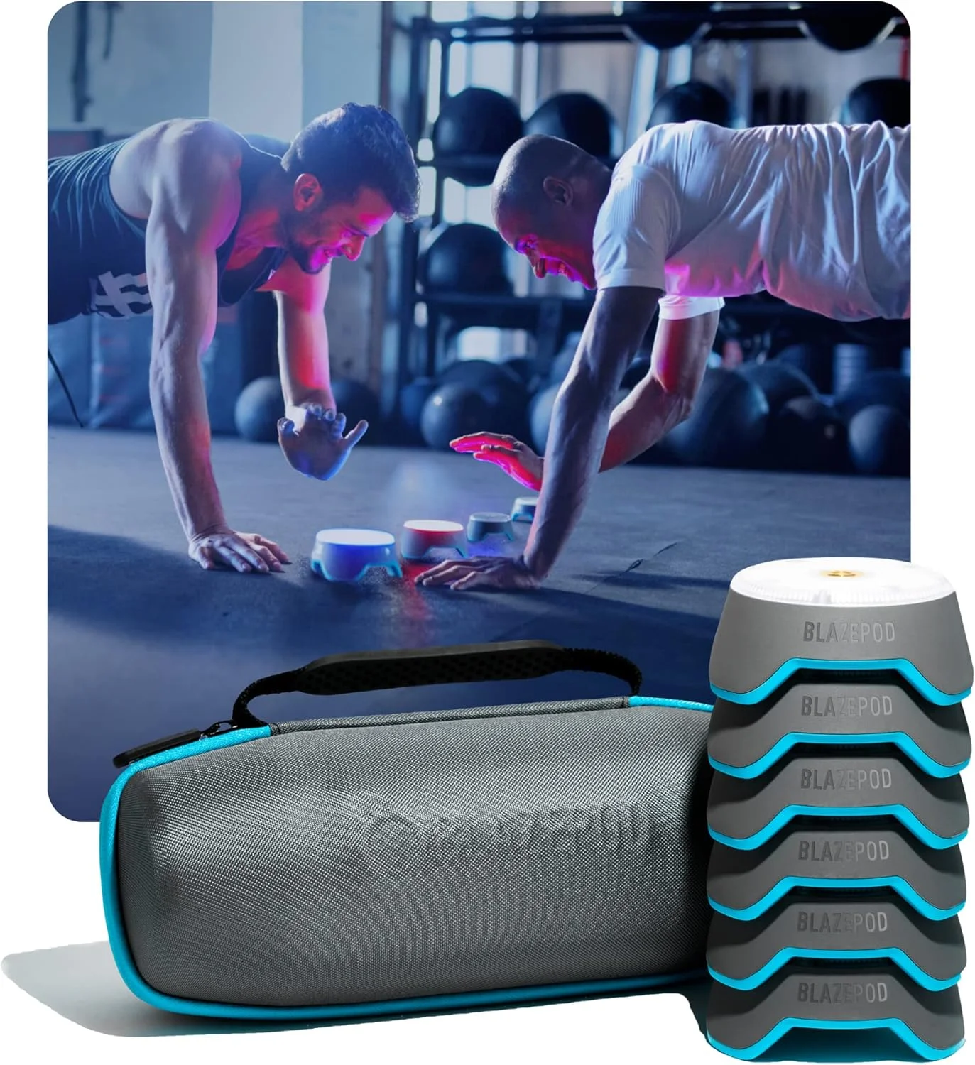 پادهای نوری LED تمرین عکس العملی و واکنشی BlazePod برای بهبود زمان واکنش، تناسب اندام، سرعت و چابکی - برای مربیان، سالن های ورزشی، امکانات ورزشی و تمرینات انفرادی ورزشکاران - مشکی