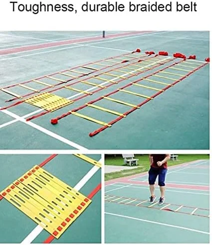 نردبان چابکی مارشال فیتنس، تجهیزات تمرینی، نردبان سرعت پرش، تمرین فوتبال برای تناسب اندام ورزشی، 6 متر، 12 پله - MF-0005