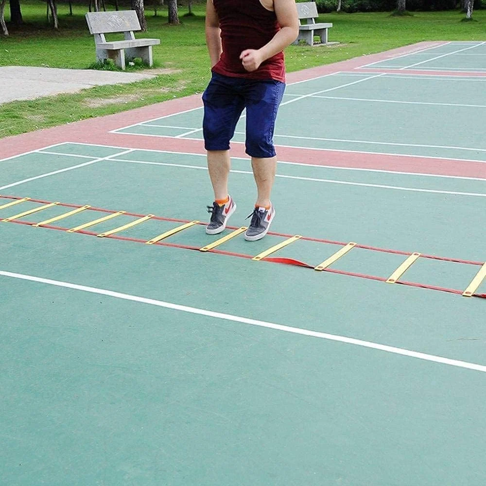 نردبان چابکی مارشال فیتنس، تجهیزات تمرینی، نردبان سرعت پرش، تمرین فوتبال برای تناسب اندام ورزشی، 6 متر، 12 پله - MF-0005