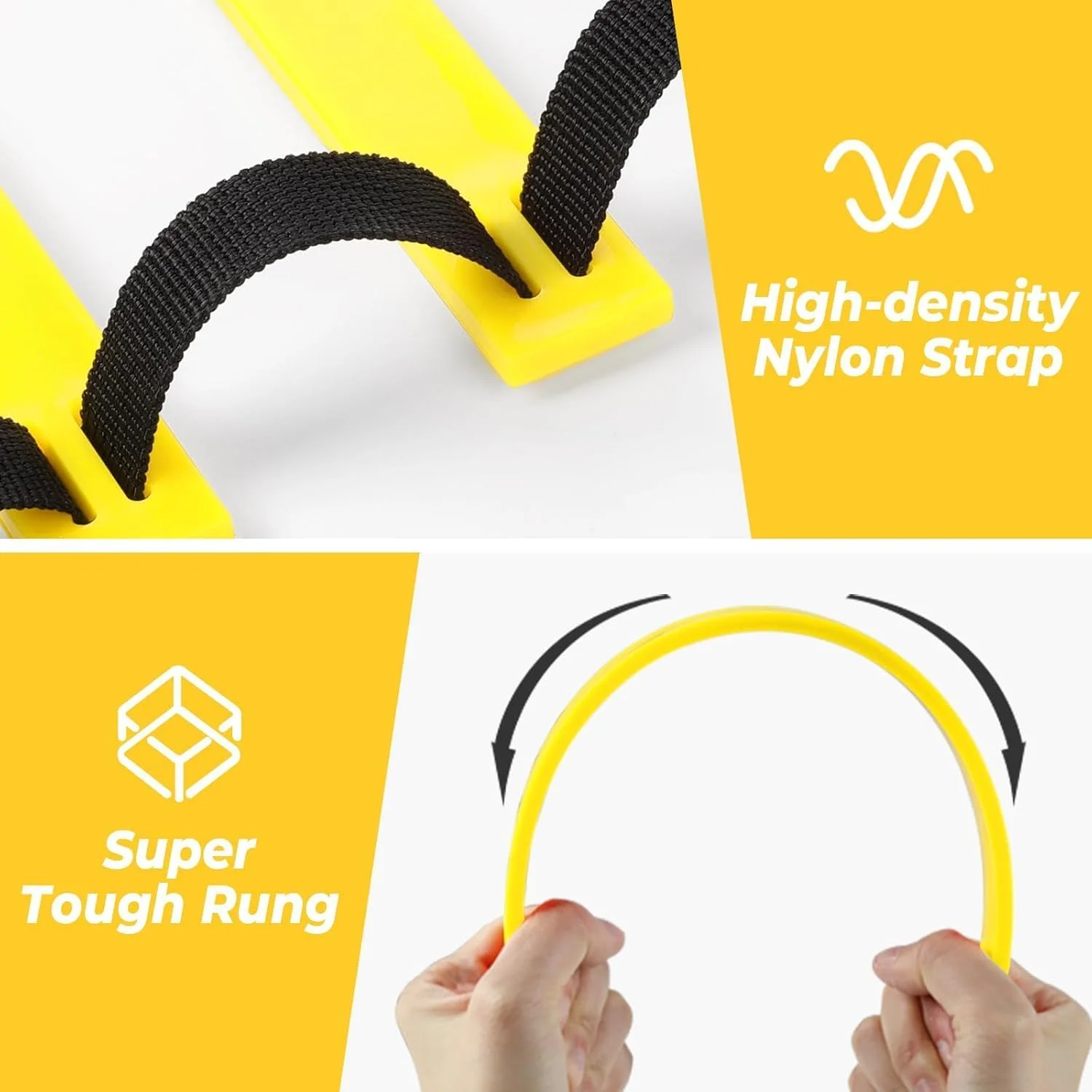 کیت تجهیزات تمرین چابکی فوتبال Angju، نردبان چابکی سرعت ورزشی 12 مخروط ورزشی و تمرین دهنده ضربه فوتبال، تجهیزات تمرین فوتبال تمرینات پا برای کودکان و بزرگسالان با کیف حمل