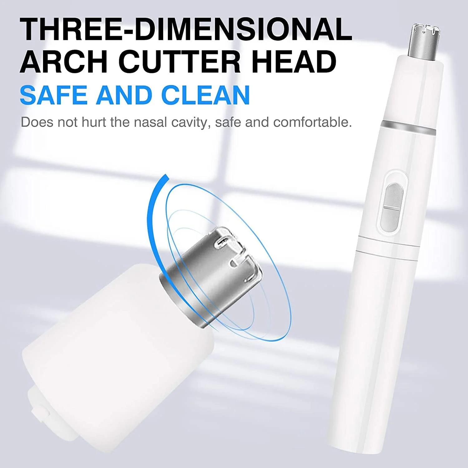 مو زن گوش و بینی KASTWAVE، موزن برقی صورت با تیغه های استیل ضد زنگ دو لبه، کیت حرفه ای پیرایش صورت برای آقایان و بانوان