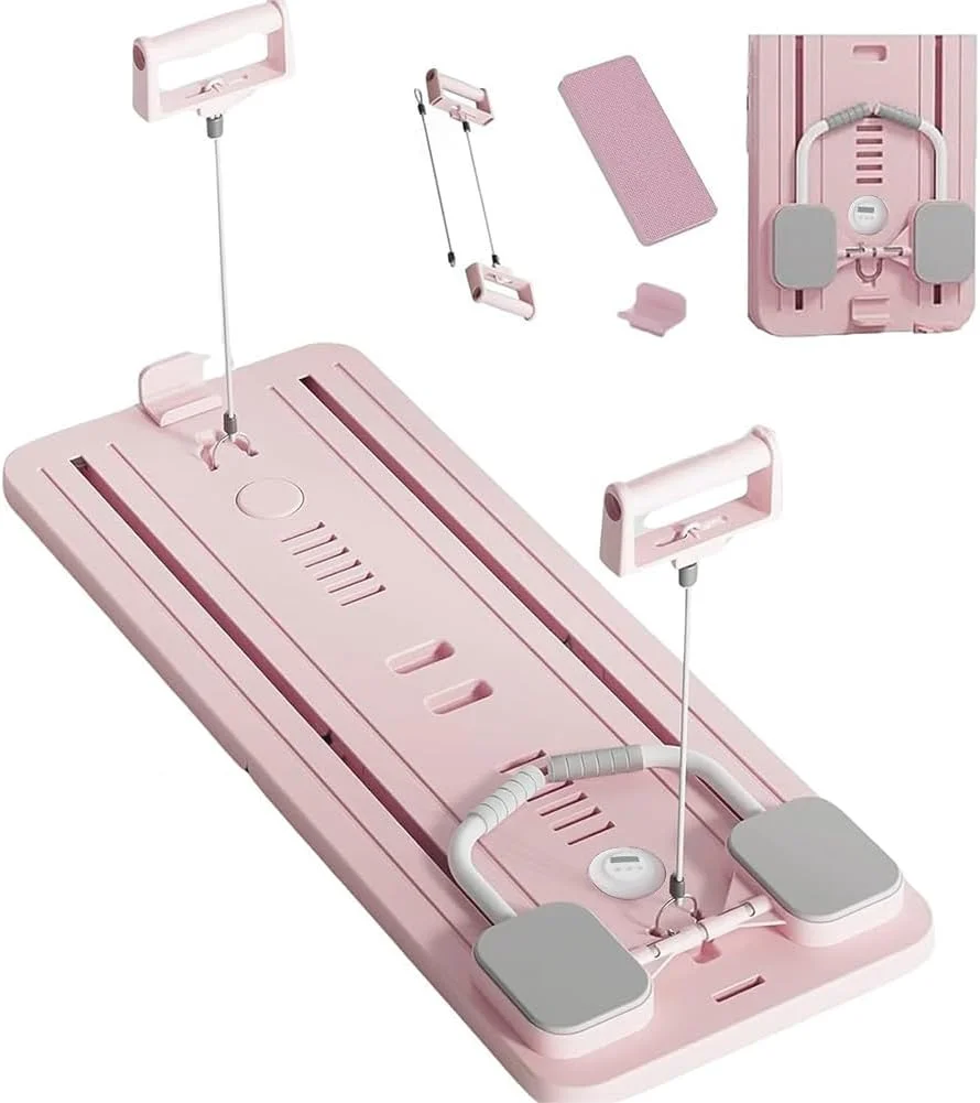 تخته پیلاتس COFOEE، ست اصلاح کننده پیلاتس قابل حمل، تخته شکم با پشتیبانی آرنج و باندهای مقاومتی، تخته اصلاح کننده پیلاتس، چرخ غلتکی شکم، تجهیزات تمرین تخته شکم تخته پیلاتس COFOEE، ست اصلاح کننده پیلاتس قابل حمل، تخته شکم با پشتیبانی آرنج و باندهای مقاومتی، تخته اصلاح کننده پیلاتس، چرخ غلتکی شکم، تجهیزات تمرین تخته شکم