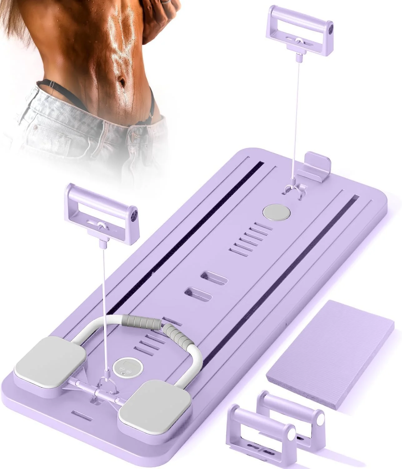 تخته پیلاتس، ست دستگاه ریفرمر پیلاتس، تخته ریفرمر پیلاتس تاشو چند منظوره، تجهیزات تمرین شکم با فلکسیبندهای پیلاتس برای کاربران مبتدی و پیشرفته با تایمر تخته پیلاتس، ست دستگاه ریفرمر پیلاتس، تخته ریفرمر پیلاتس تاشو چند منظوره، تجهیزات تمرین شکم با فلکسیبندهای پیلاتس برای کاربران مبتدی و پیشرفته با تایمر