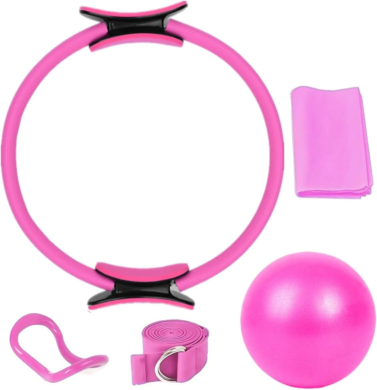 ست حلقه پیلاتس 5 تکه | حلقه جادویی (25 سانتی متر) + توپ پیلاتس + کش های مقاومتی | تجهیزات تمرین خانگی برای بانوان | هدیه ای عالی برای تمرینات تناسب اندام و یوگا ست حلقه پیلاتس 5 تکه | حلقه جادویی (25 سانتی متر) + توپ پیلاتس + کش های مقاومتی | تجهیزات تمرین خانگی برای بانوان | هدیه ای عالی برای تمرینات تناسب اندام و یوگا