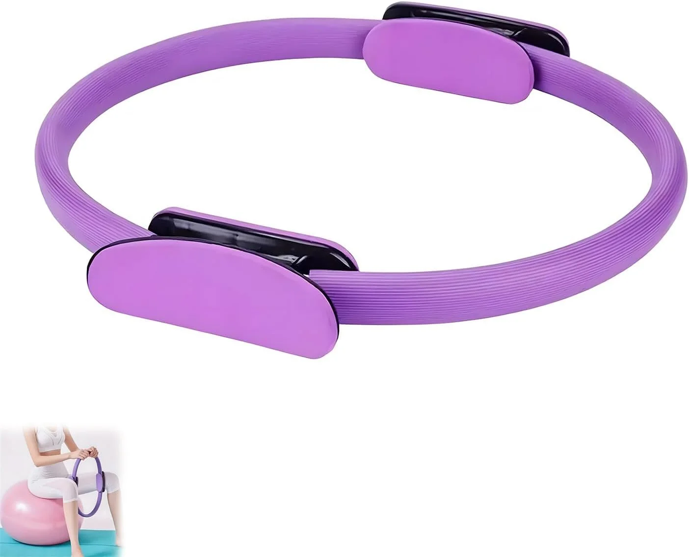 حلقه پیلاتس، حلقه تناسب اندام، حلقه یوگا، تقویت کننده ران، حلقه های ورزشی پیلاتس برای زنان، تجهیزات تناسب اندام حلقه پیلاتس، تمرین ران، قطر داخلی 36 سانتی متر، تجهیزات پیلاتس خانگی