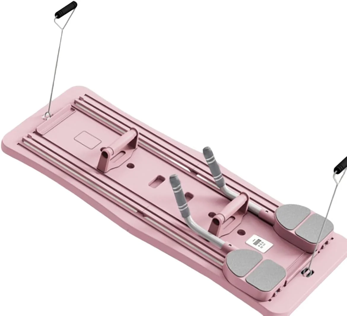 تخته پیلاتس 4 در 1 AccLoo، ست اصلاح کننده پیلاتس برای خانه، تخته شکم چند منظوره، تخته اصلاح کننده پیلاتس تاشو چند منظوره، تجهیزات تمرین هسته بدن، صورتی