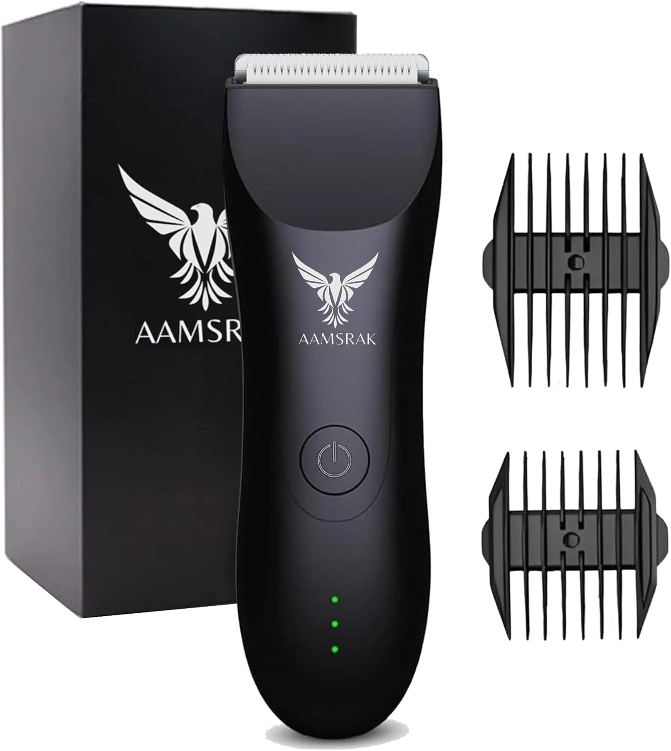 ماشین اصلاح موی بدن | ضد آب و ایمن برای پوست | بدون فاصله، مناسب برای اصلاح ریش آقایان | مناسب برای بینی، گوش، بدن، ماشین اصلاح بی سیم، ریش تراش برقی، باتری با عمر طولانی، شامل 2 شانه راهنما