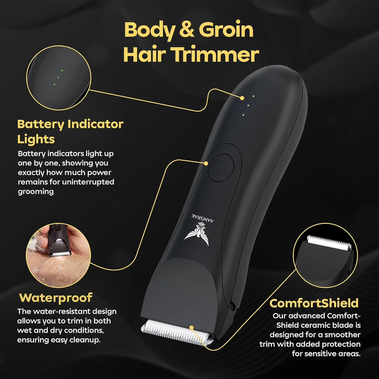 ماشین اصلاح موی بدن | ضد آب و ایمن برای پوست | بدون فاصله، مناسب برای اصلاح ریش آقایان | مناسب برای بینی، گوش، بدن، ماشین اصلاح بی سیم، ریش تراش برقی، باتری با عمر طولانی، شامل 2 شانه راهنما ماشین اصلاح موی بدن | ضد آب و ایمن برای پوست | بدون فاصله، مناسب برای اصلاح ریش آقایان | مناسب برای بینی، گوش، بدن، ماشین اصلاح بی سیم، ریش تراش برقی، باتری با عمر طولانی، شامل 2 شانه راهنما