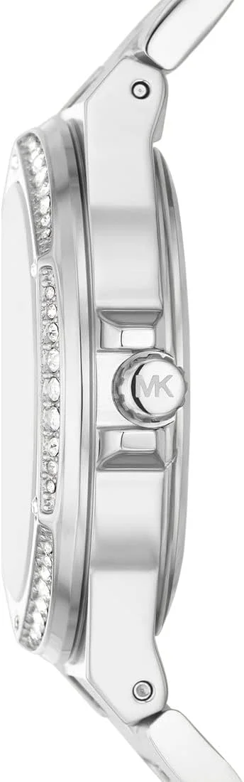 ساعت مچی زنانه مایکل کورس مدل Lennox با سه عقربه، بدنه استیل ضد زنگ 37 میلی‌متری با بند استیل، رزگلد/نقره‌ای، سایز Unica، MK7234