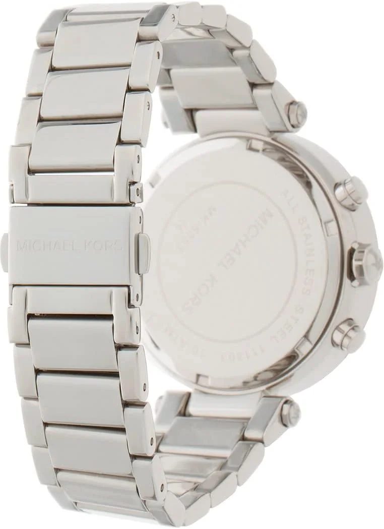 ساعت مچی آنالوگ زنانه مایکل کورس پارکر با صفحه نقره ای و بدنه استیل - مدل Mk5353، بزرگ