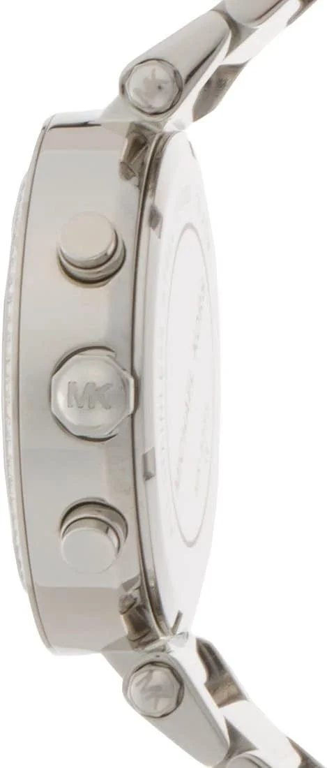 ساعت مچی آنالوگ زنانه مایکل کورس پارکر با صفحه نقره ای و بدنه استیل - مدل Mk5353، بزرگ
