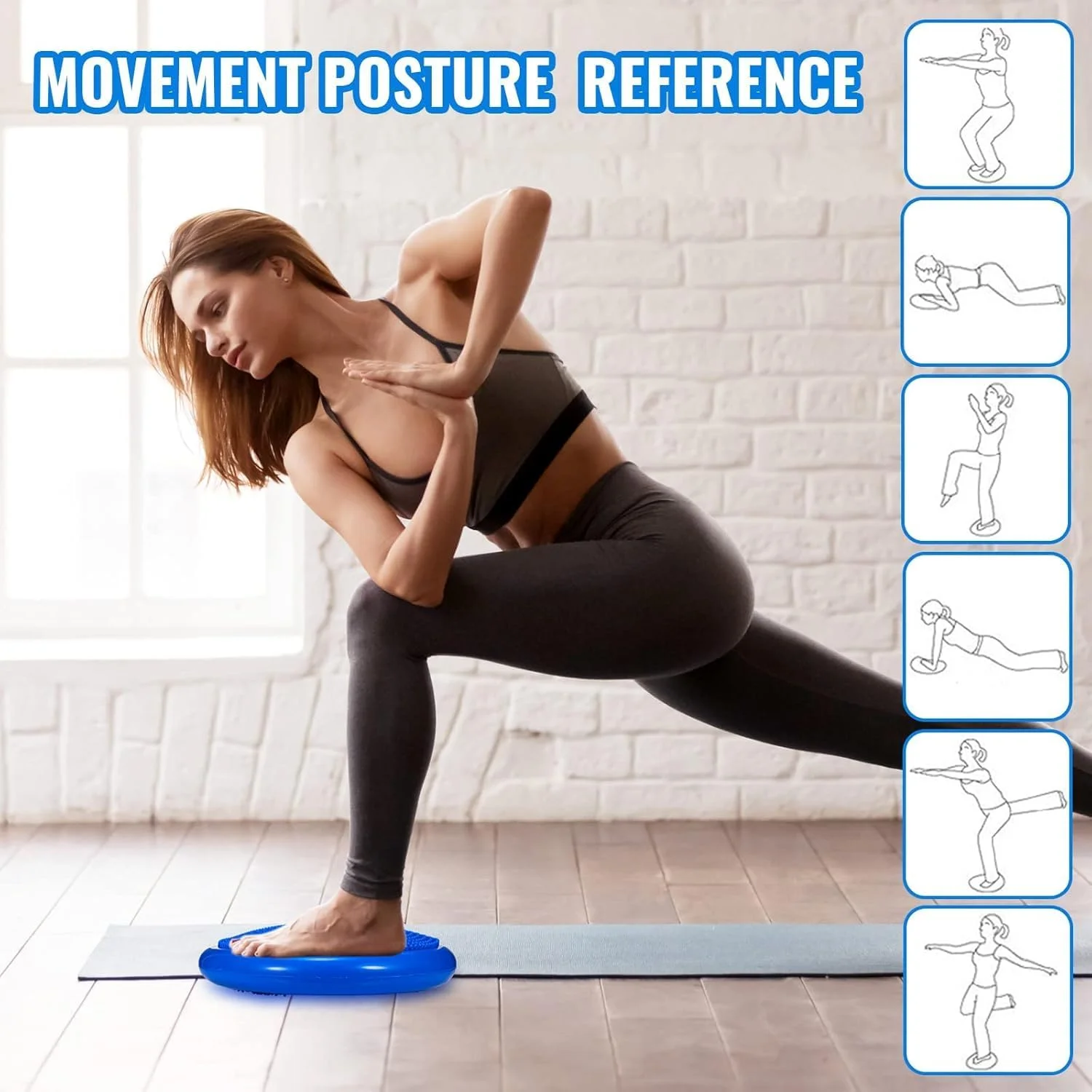 بالشتک تعادلی MAKINGTEC، بالشتک نرم تعادل یوگا، بالشتک لرزشی، بادی، پد ماساژ بالشتک هوای پایدار برای کودکان و بزرگسالان، تجهیزات تمرینات ورزشی خانگی با پمپ باد بنفش