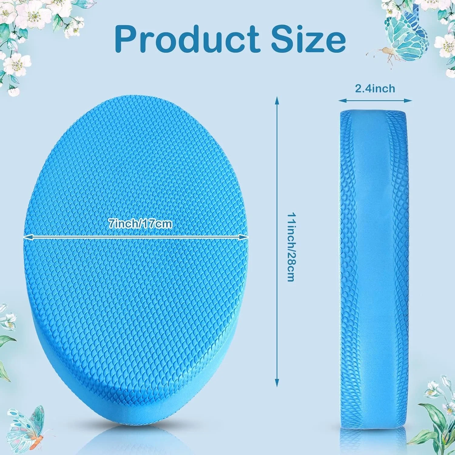 دو عدد پد تعادلی فومی برای تمرین، فیزیوتراپی و یوگا - مت تعادلی TPE ضد لغزش برای تقویت هسته بدن و توانبخشی - بالشتک نرم تمرین ثبات برای مچ پا، زانو و پشتیبانی از مفاصل