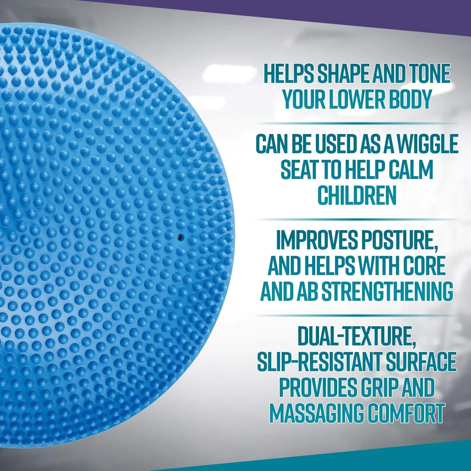 بالشتک تعادلی بادی با پمپ هوا، ضد ترکیدگی، صندلی متحرک بدون مواد سمی، دیسک تعادل هسته تناسب اندام بادی برای صندلی درمانی حسی بهتر برای صندلی مدرسه