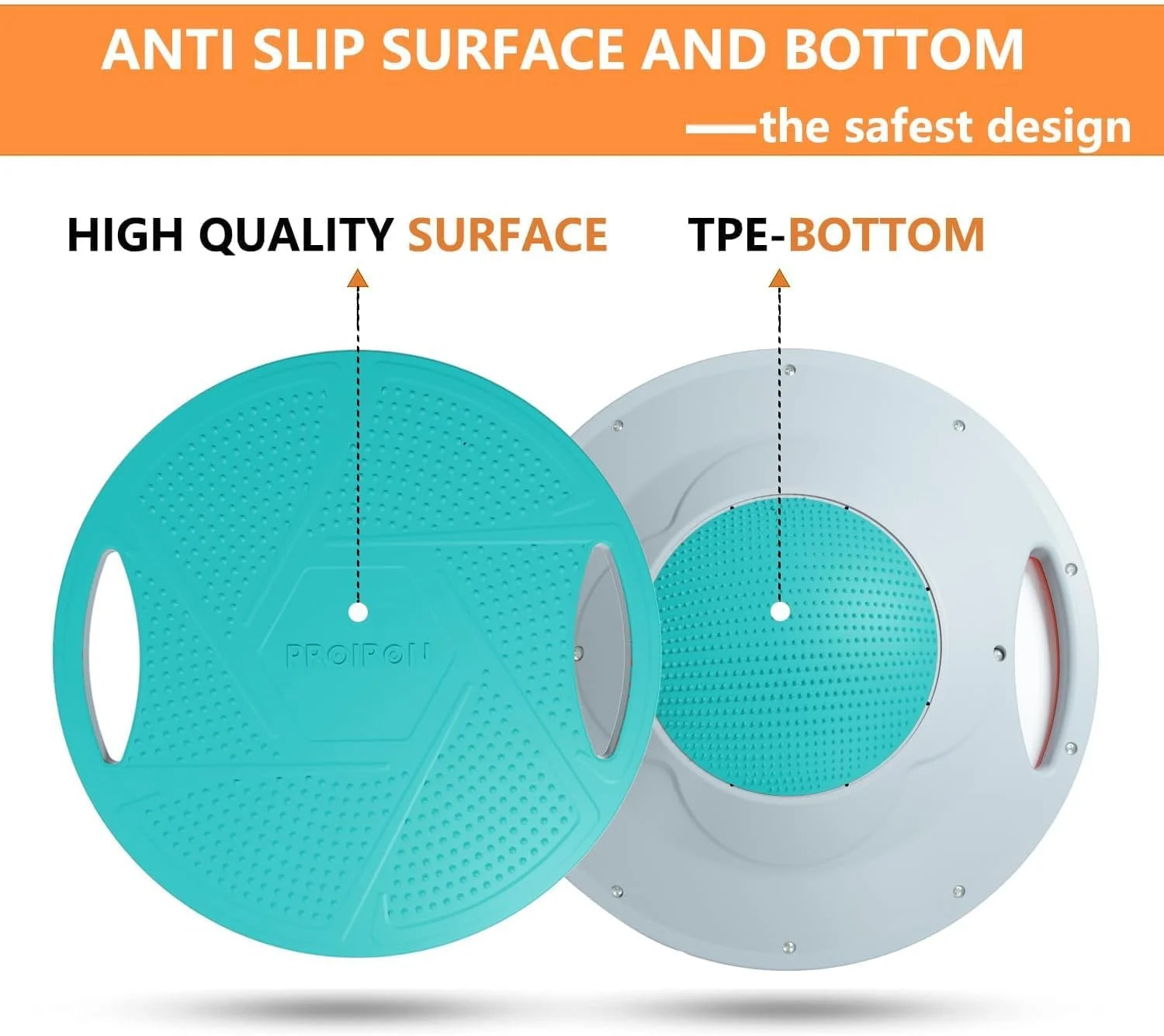 تخته تعادل PROIRON - تمرین دهنده گرد با چرخش 360 درجه برای ثبات، تمرینات مرکزی و تمرینات کل بدن - تخته تمرین نوسانی قابل حمل