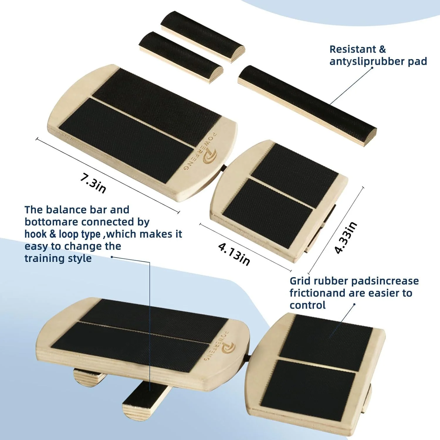 تخته تعادل مچ پا تقویت کننده پا: کشش دهنده و تمرین دهنده پا - تخته تعادل برای تسکین پلانتار فاسایتی
