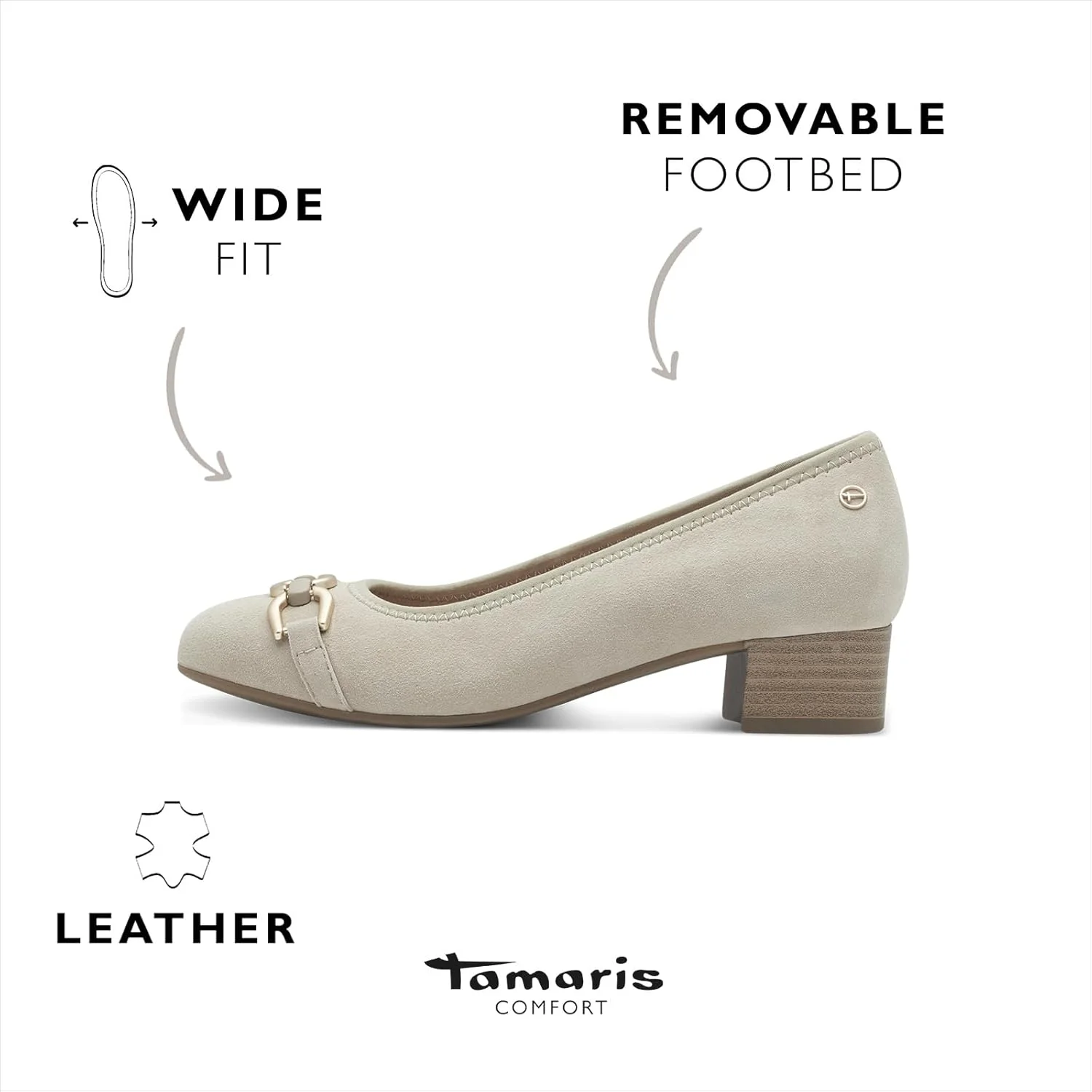 کفش پاشنه بلند زنانه تاماریس مدل Comfort Damen Bequem