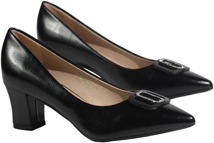 کفش‌های پاشنه کوتاه زنانه SD Felano | کفش‌های پاشنه دار شیک و راحت برای دختران | کفی نرم | پاشنه‌های بادوام برای استفاده روزمره و محیط کار