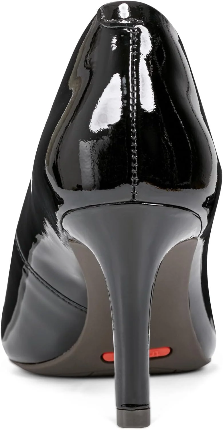 کفش پاشنه بلند نوک تیز زنانه راکپورت مدل توتال موشن 75 میلی‌متری، چرم گلدار صورتی