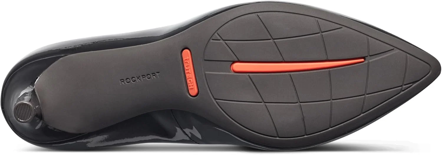 کفش پاشنه بلند نوک تیز زنانه راکپورت مدل توتال موشن 75 میلی‌متری، چرم گلدار صورتی