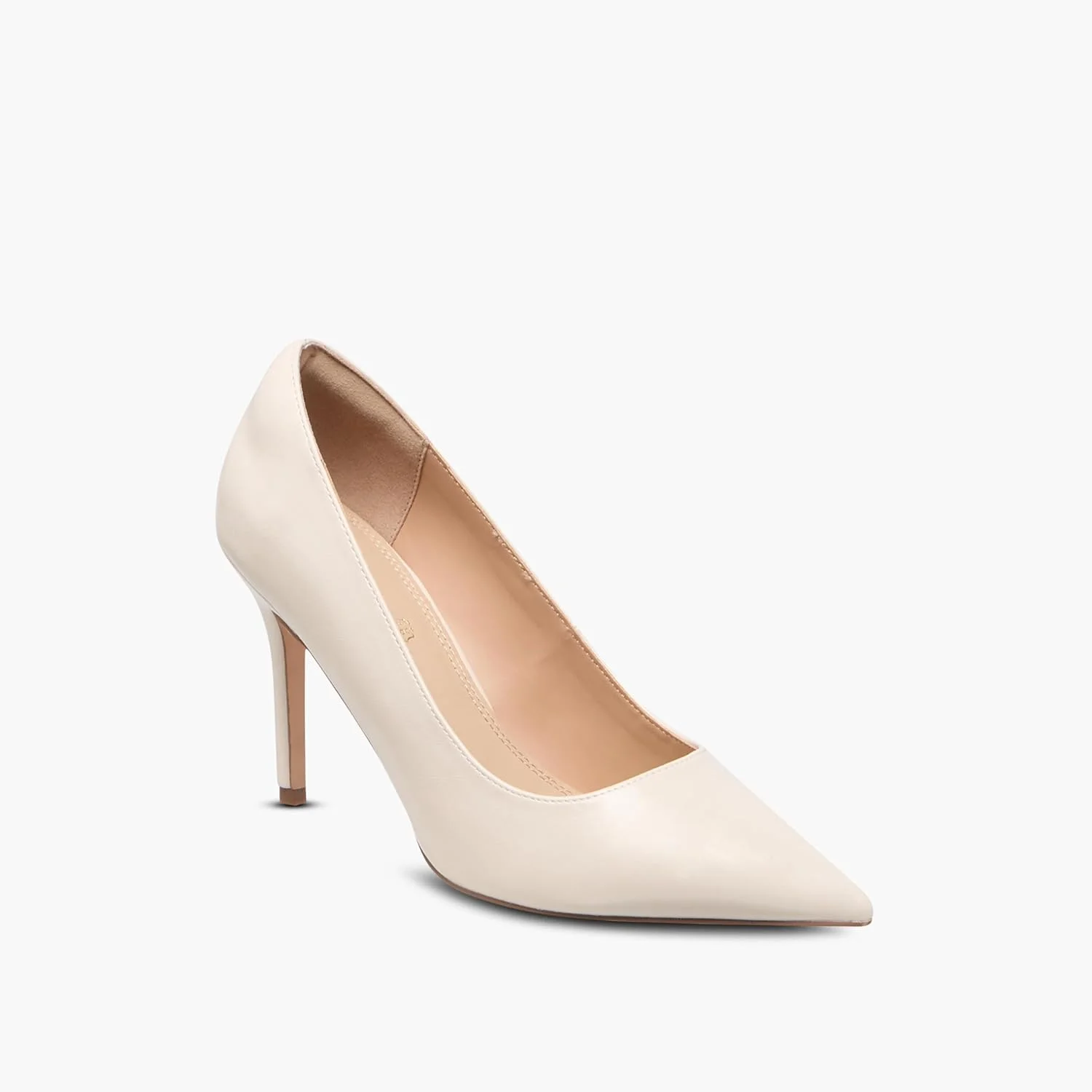 کفش پاشنه بلند زنانه پاپريكا، مدل Slip-On، رنگ عاجی، سایز 39 اروپا