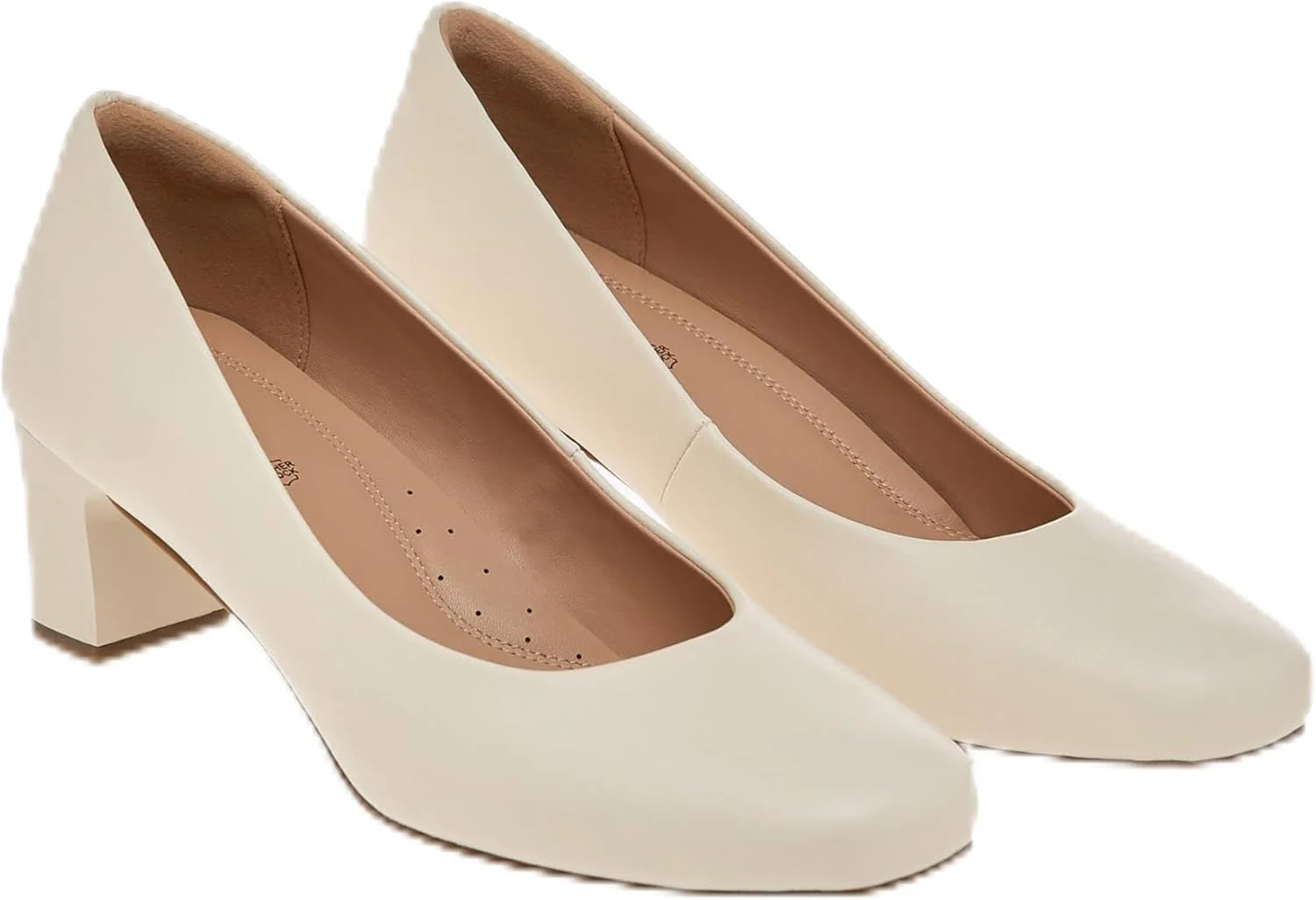 کفش پاشنه بلند یکسره زنانه پاپریکا، پاشنه پهن، عاجی، سایز 38 اروپا