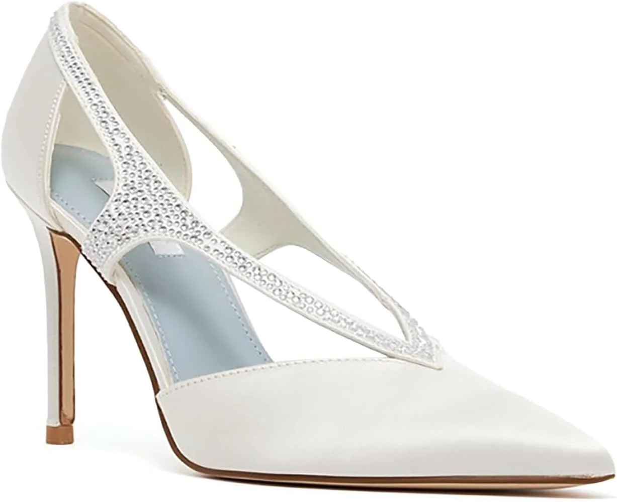 کفش پاشنه بلند زنانه ناین وست مدل Wnfantasy7، عاجی، سایز 39 اروپا