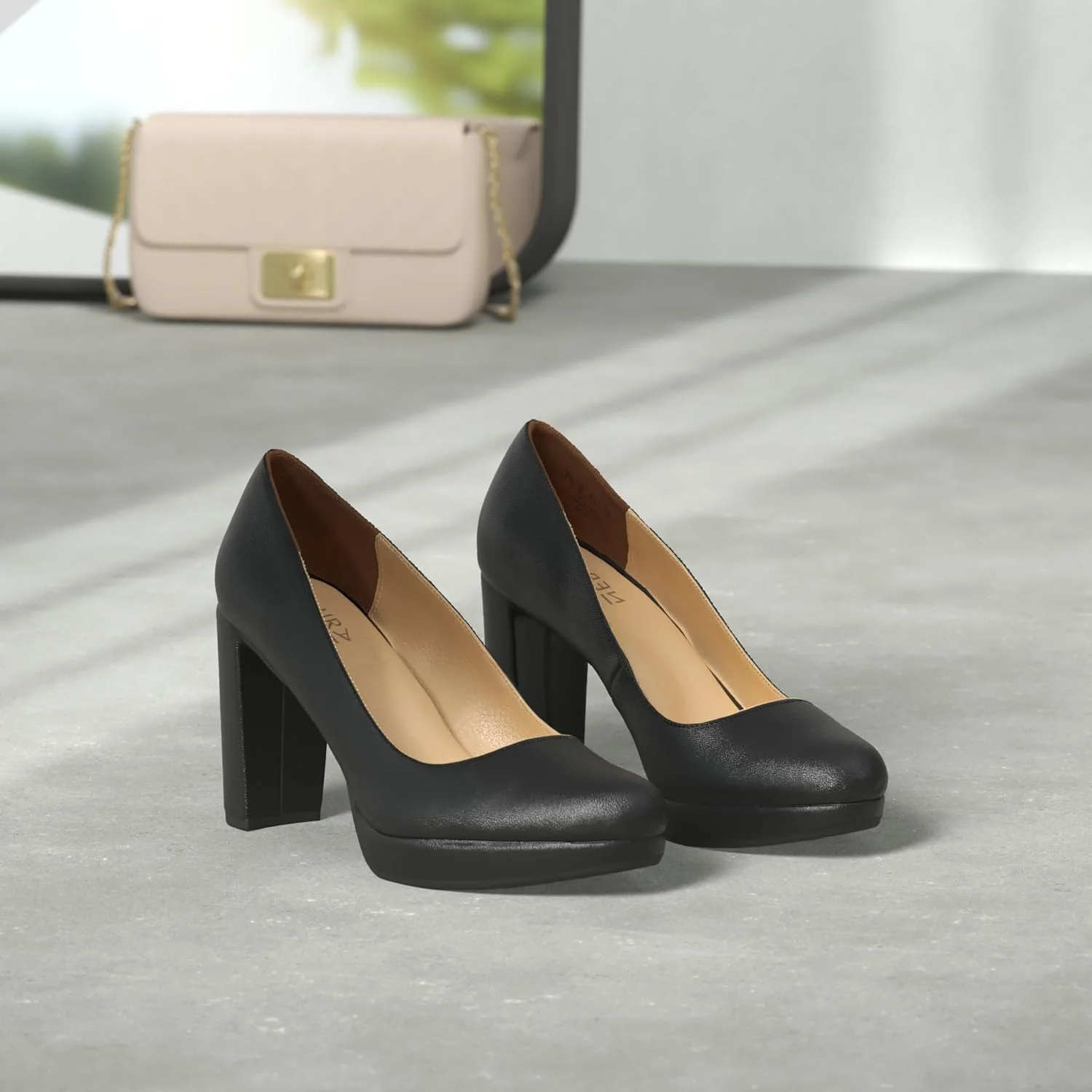 کفش پاشنه بلند زنانه نچرالایزر مدل برلین، مشکی، سایز 38.5 اروپا