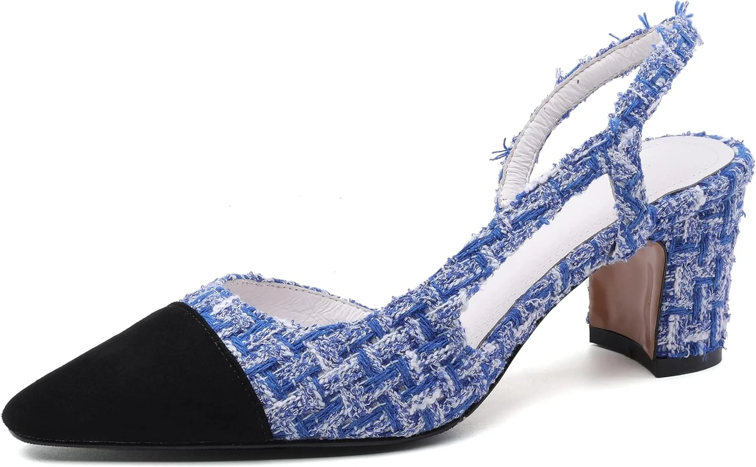 کفش پاشنه بلند بندی زنانه MICIFA، کفش پاشنه دار ضخیم با پنجه گرد و بند مچ پا، مناسب برای مجالس