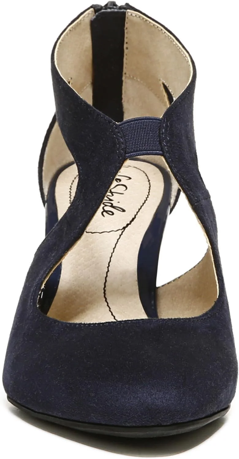 کفش پاشنه بلند زنانه لایف استراید مدل جووانا 2، جنس پارچه سرمه‌ای، سایز 6