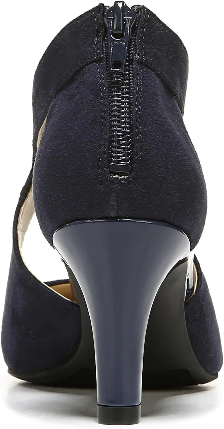 کفش پاشنه بلند زنانه لایف استراید مدل جووانا 2، جنس پارچه سرمه‌ای، سایز 6