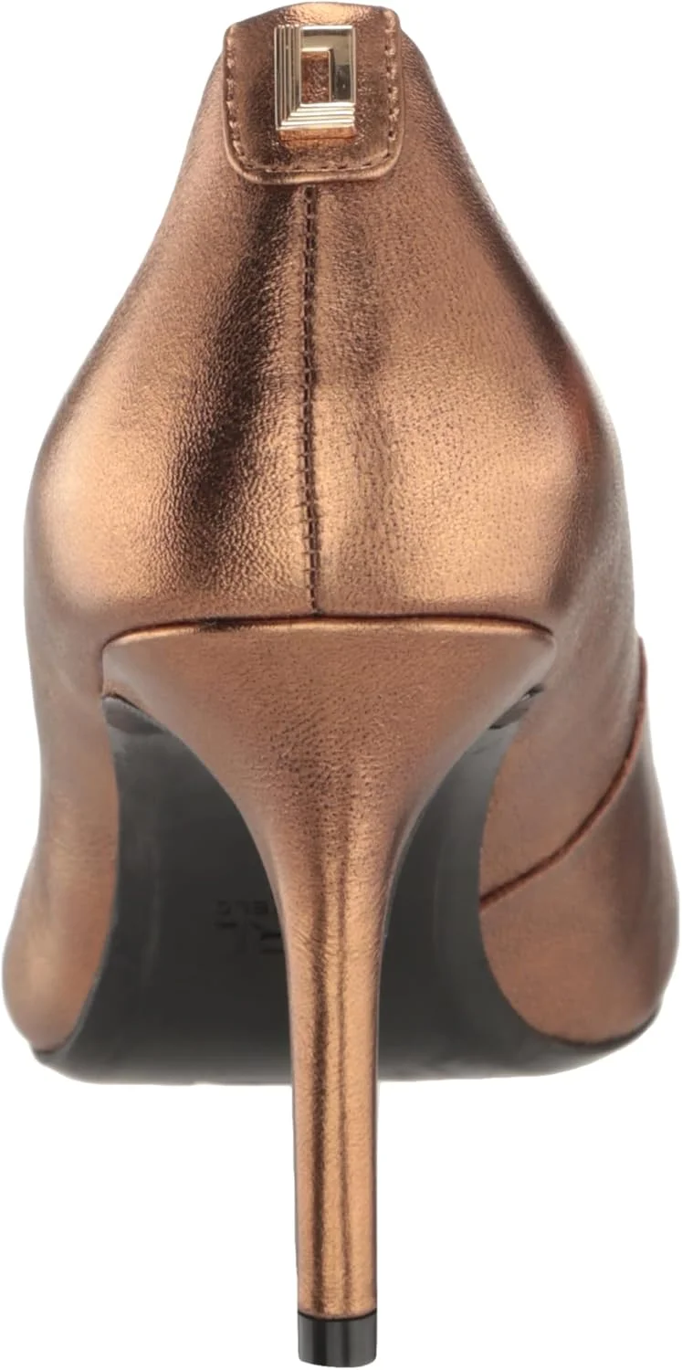 کفش پاشنه بلند زنانه کارل لاگرفلد پاریس مدل رویال - برنز تیره سایز 39