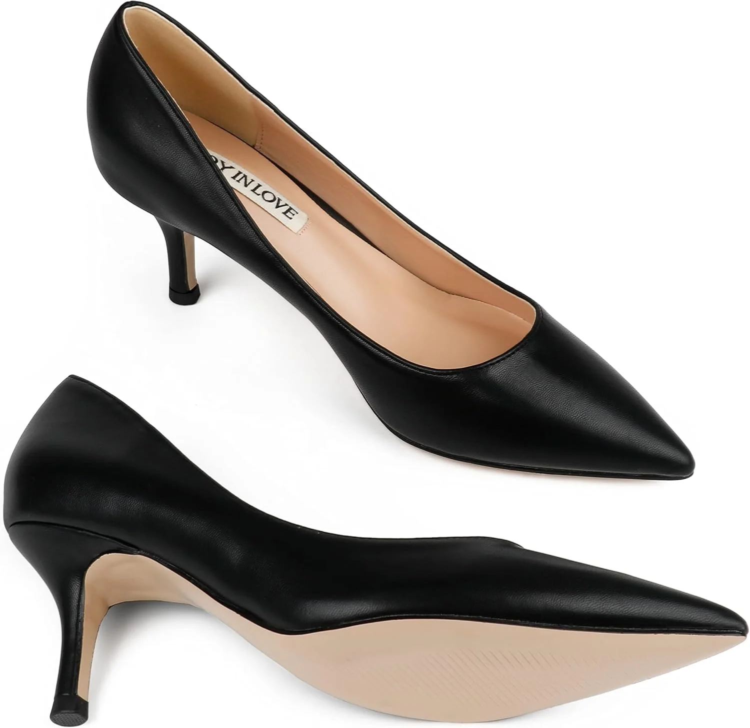 کفش زنانه JOY IN LOVE پاشنه کوتاه نوک تیز، مناسب استفاده روزمره